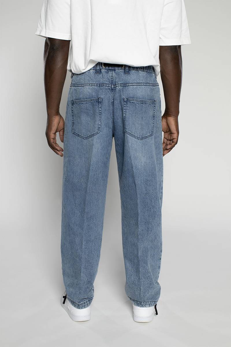 White sand Pantalone cinque tasche in denim trattato Offerta Pasqua