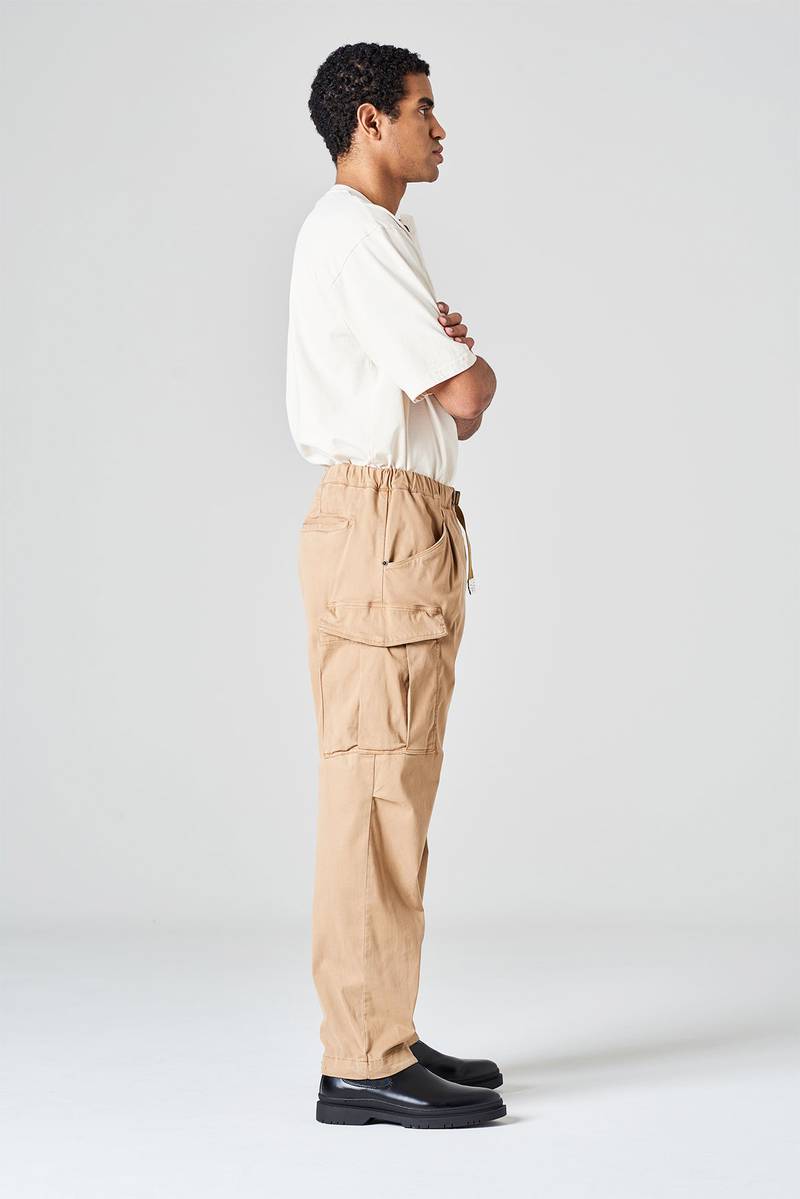 White sand Pantalone cargo in raso di cotone Bestseller