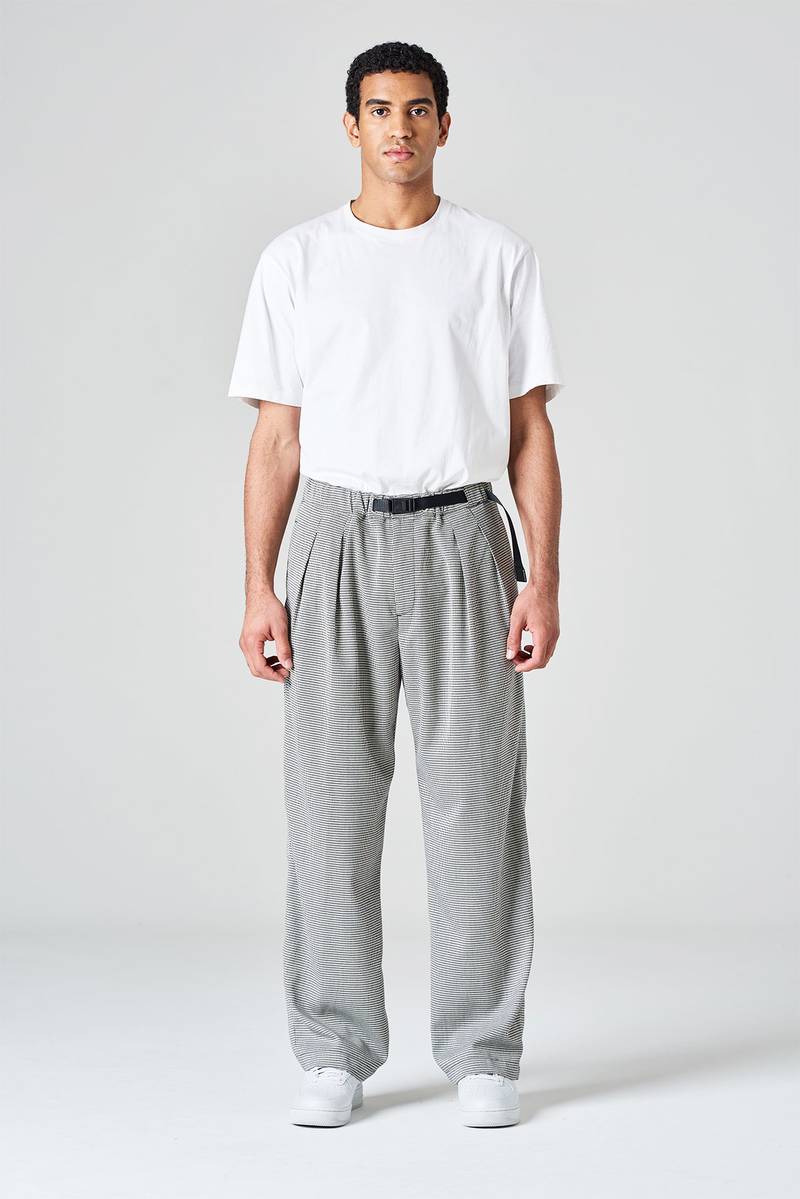 White sand Pantalone gamba larga in flanella Offerte speciali