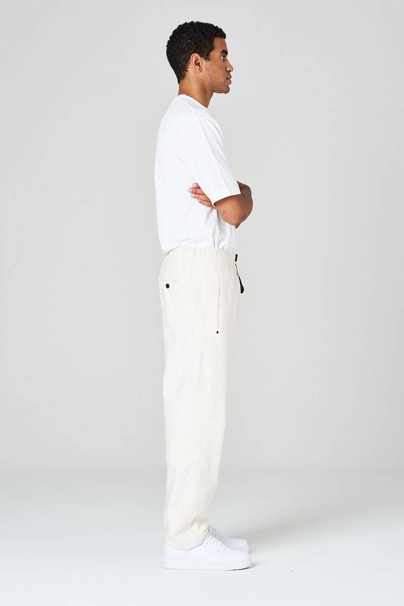 White sand Pantaloni in gabardina di cotone ricamata Fino al 60% di sconto