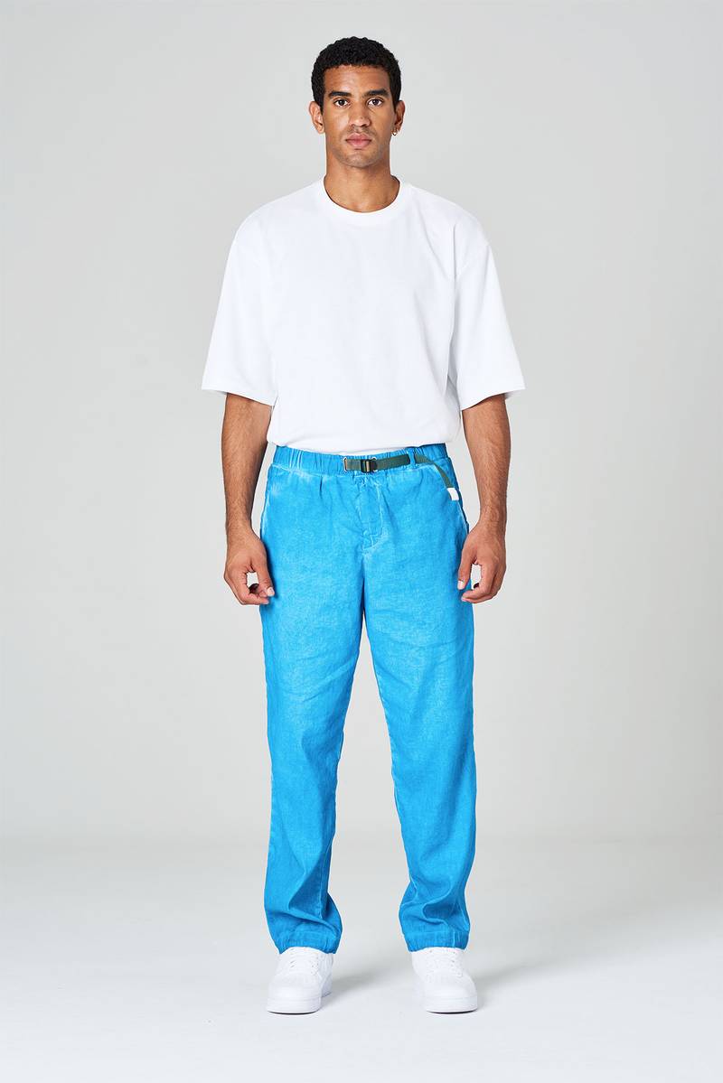 White sand Pantaloni in cotone lino elasticizzato Only for today