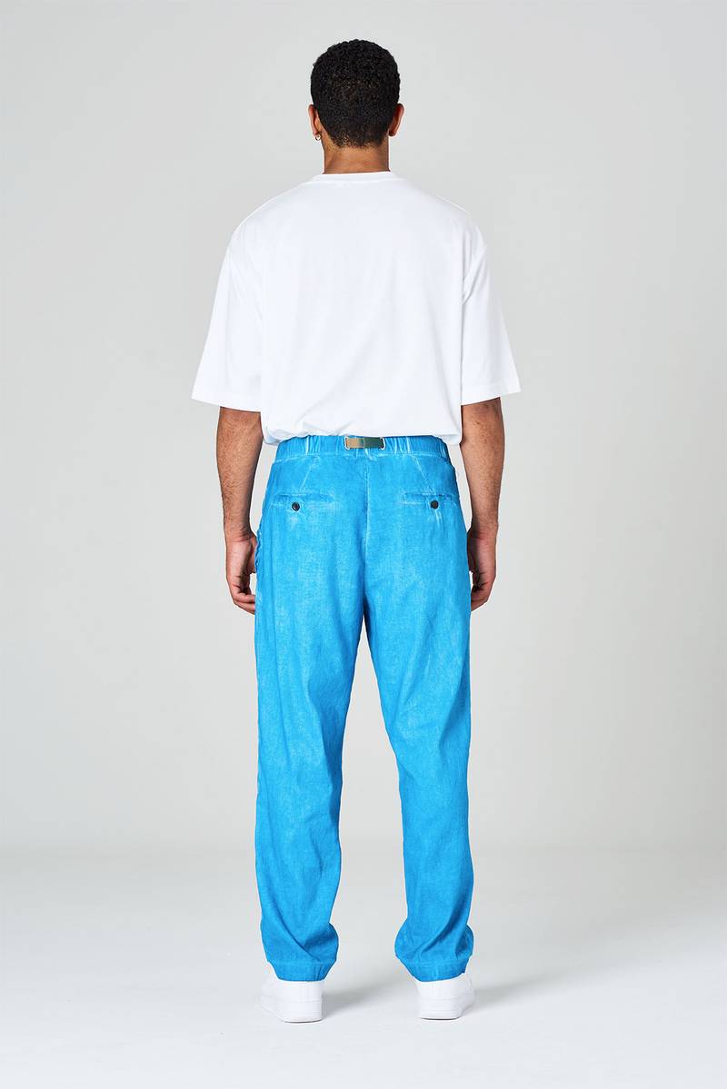 White sand Pantaloni in cotone lino elasticizzato Only for today