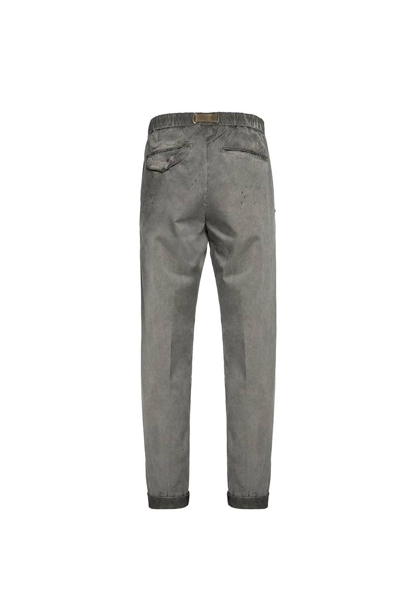 White sand Pantaloni in gabardina di cotone effetto slavato Sostegno trimestrale