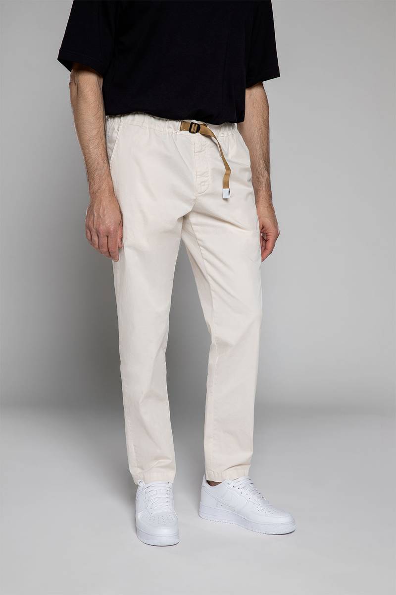 White sand Pantaloni in gabardina di cotone Fino al 55% di sconto