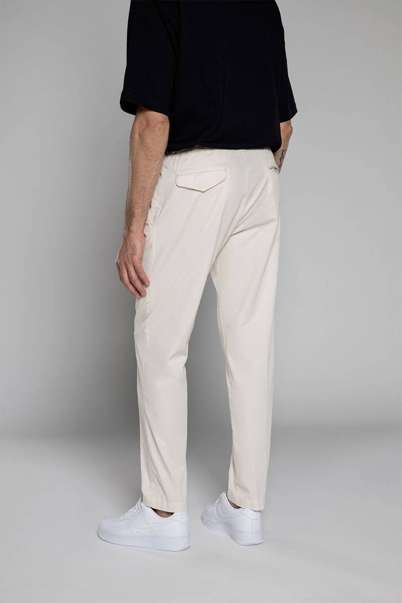 White sand Pantaloni in gabardina di cotone Fino al 55% di sconto