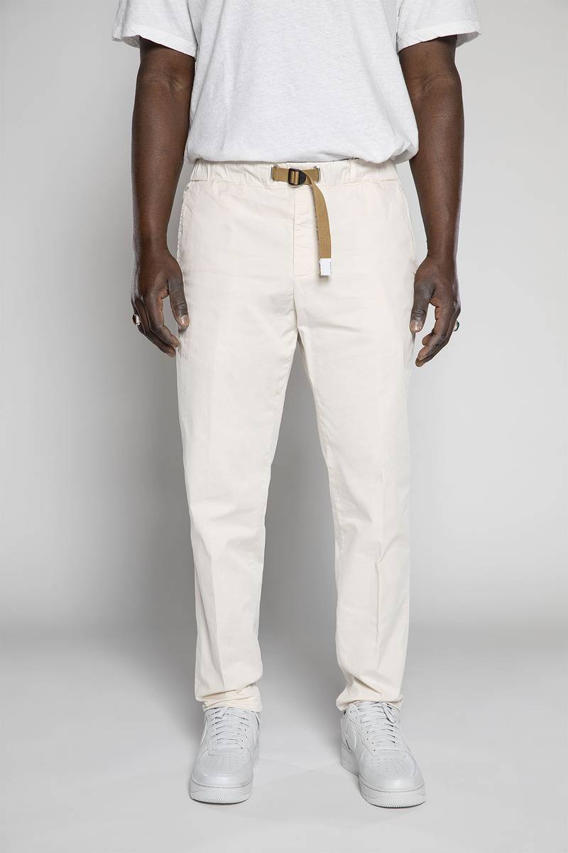 White sand Pantaloni in gabardina di cotone Fino al 55% di sconto