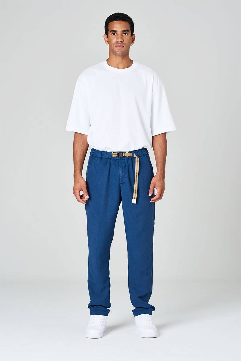 White sand Tuta slim lino Esporta salva