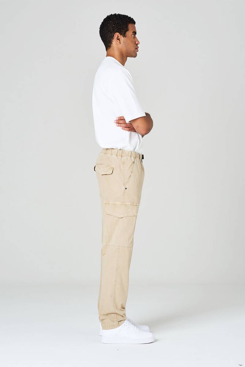 White sand Pantaloni cargo in ripstop di cotone In vendita