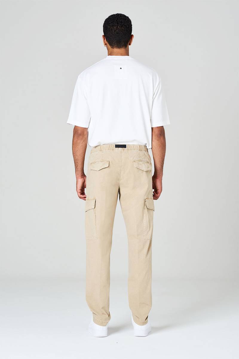 White sand Pantaloni cargo in ripstop di cotone In vendita