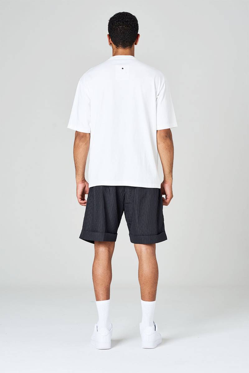 White sand T-shirt girocollo in jersey di cotone tinto in capo Sconti questo mese