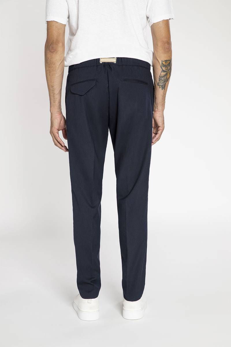 White sand Pantalone in tessuto effetto lana Vendita