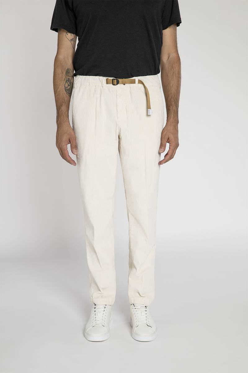White sand Pantalone in velluto a coste di cotone Pezzi Unici