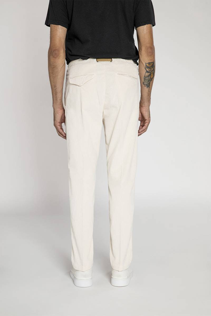 White sand Pantalone in velluto a coste di cotone Pezzi Unici
