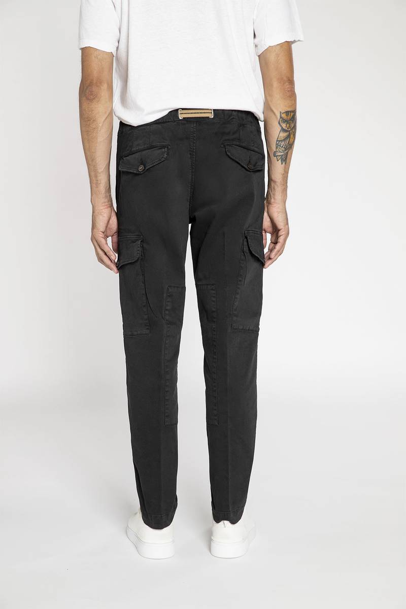 White sand Pantalone cargo in cotone stretch Promozione Limitata