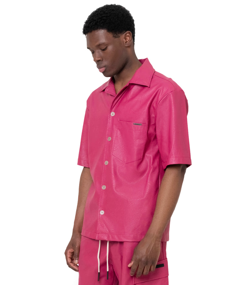 Why not brand Camicia manica corta con bottoni in ecopelle taschino lato cuore Promozione Limitata