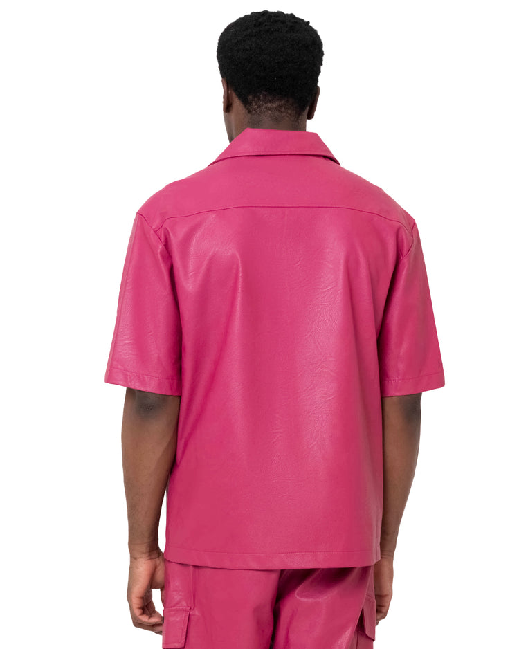Why not brand Camicia manica corta con bottoni in ecopelle taschino lato cuore Promozione Limitata