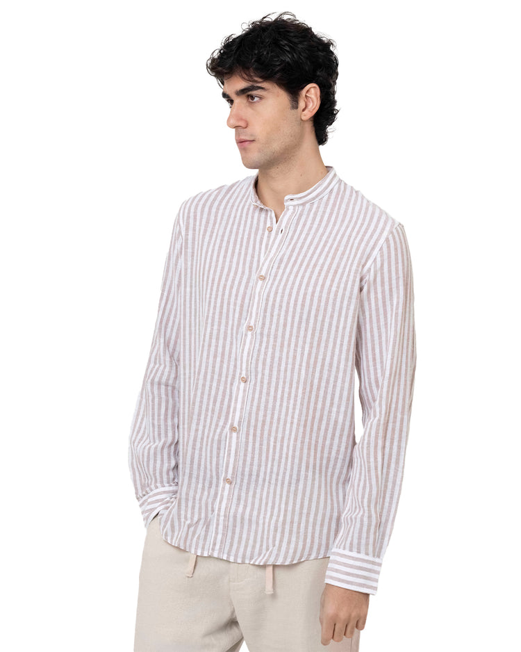 Why not brand Camicia in Lino a Righe Strette Convenienza