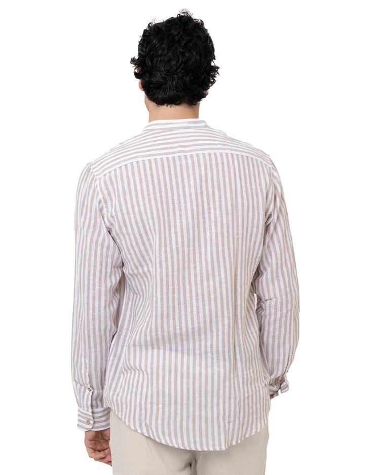 Why not brand Camicia in Lino a Righe Strette Convenienza
