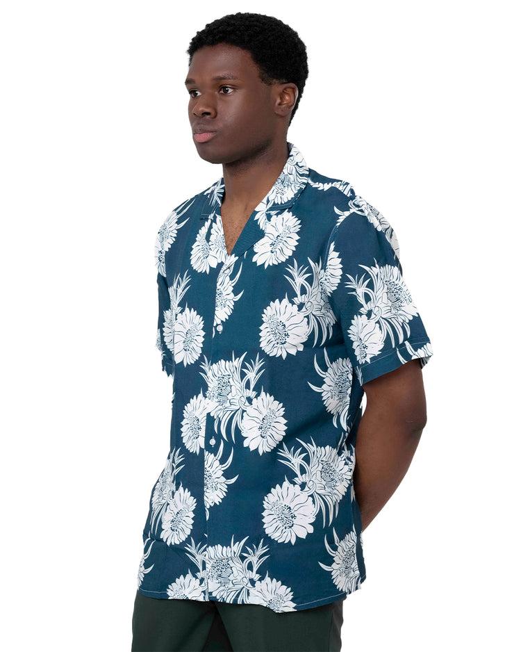 Why not brand Camicia Mezza Manica con Fiori Collo Bowling Sconto