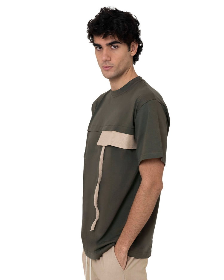 Why not brand T-Shirt Girocollo con Applicazione Sfilacciata Offerta temporanea