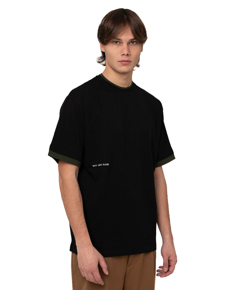 Why not brand T-shirt girocollo con bordini a contrasto Sconti questo mese