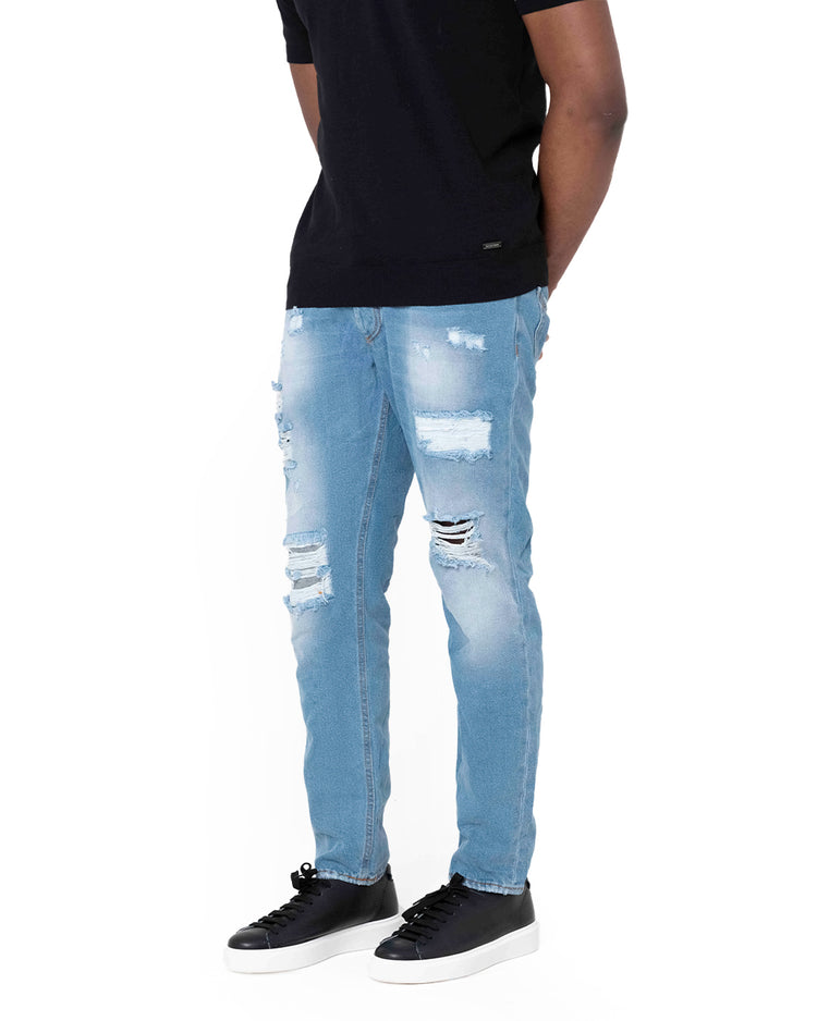Why not brand Jeans Tela Fissa con Abrasioni e Vestibilità Slim Prezzo Ridotto
