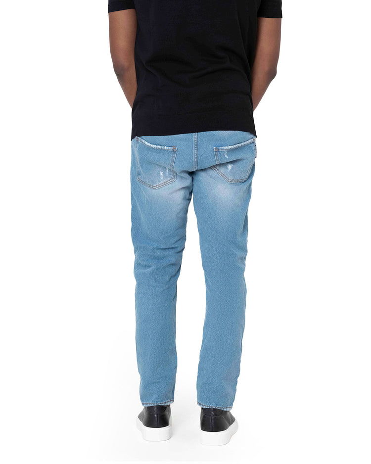 Why not brand Jeans Tela Fissa con Abrasioni e Vestibilità Slim Prezzo Ridotto