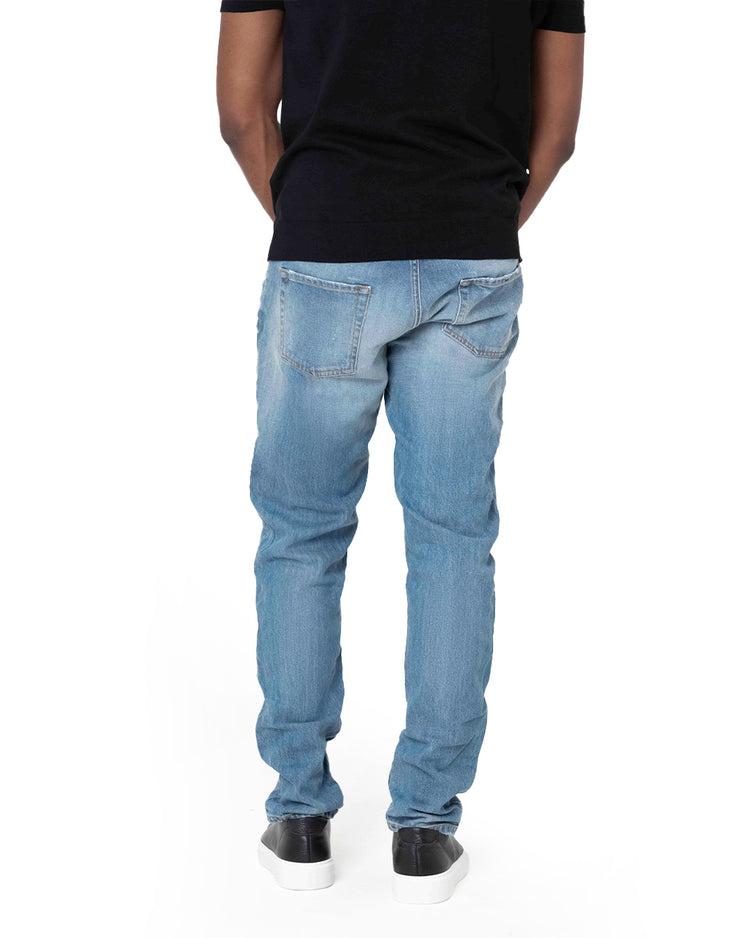 Why not brand Jeans Lavaggio Chiaro con Sarciture Ricavate a Mano Convenienza