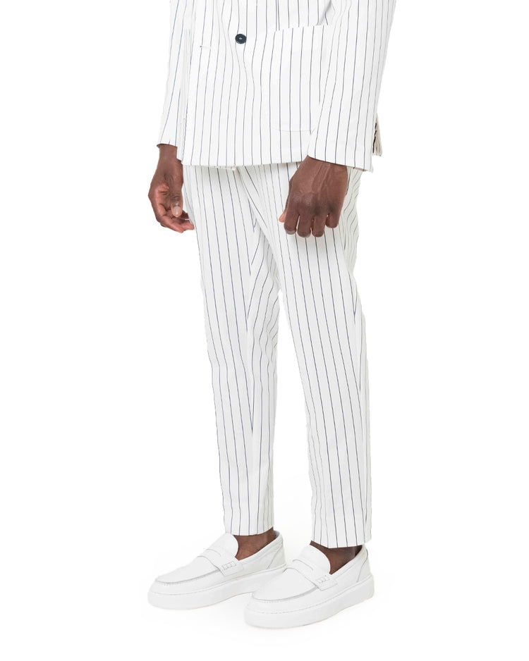 Why not brand Pantalone Gessato con Tasche a Filo Vendita Calda
