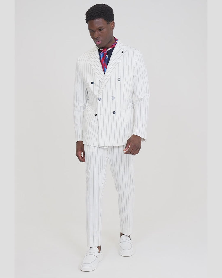 Why not brand Pantalone Gessato con Tasche a Filo Vendita Calda