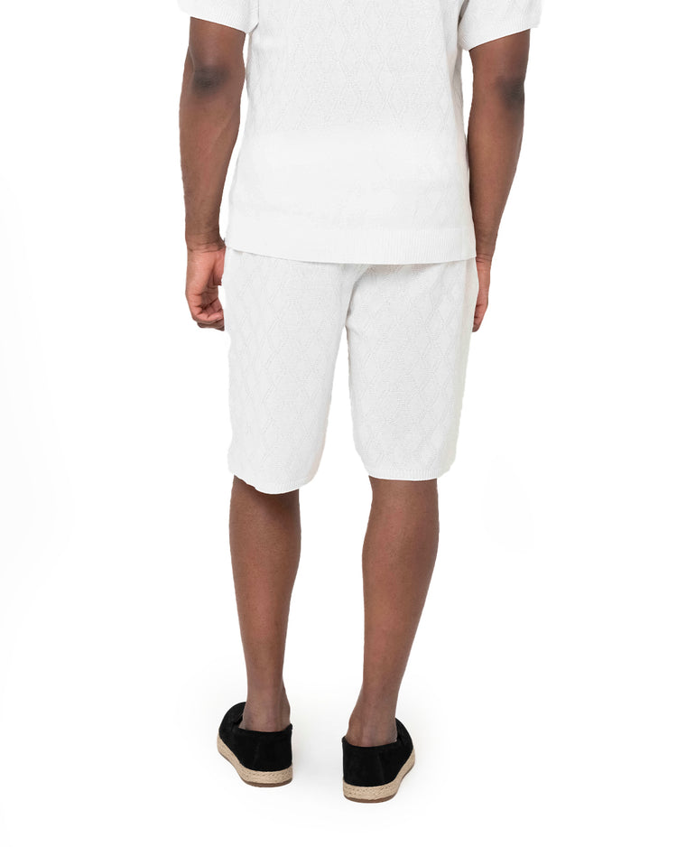 Why not brand Short in Maglia con Fantasia a Rombi Offerte speciali