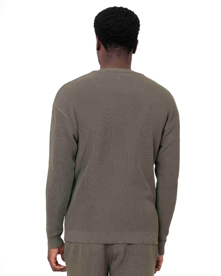 Why not brand Maglia a Maniche Lunghe e Scollo v a Costine Italy