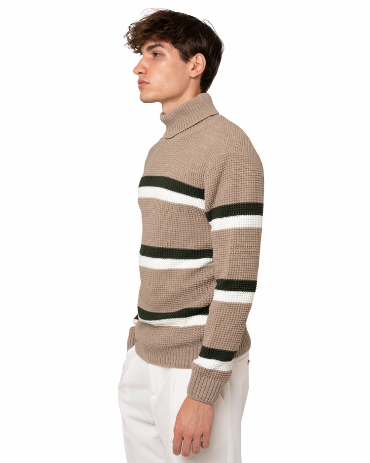 Why not brand Maglione collo alto con righe Solo un giorno rimasto