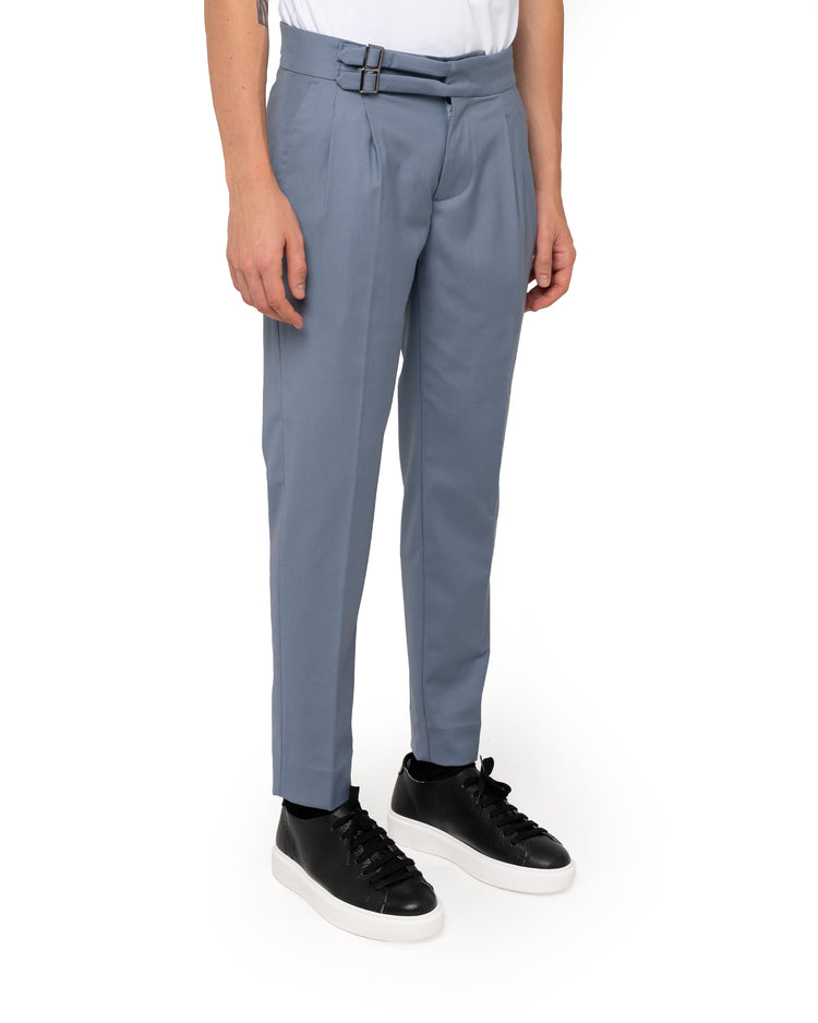 Why not brand Pantalone con pinces e chiusura a doppia fibbia In Linea