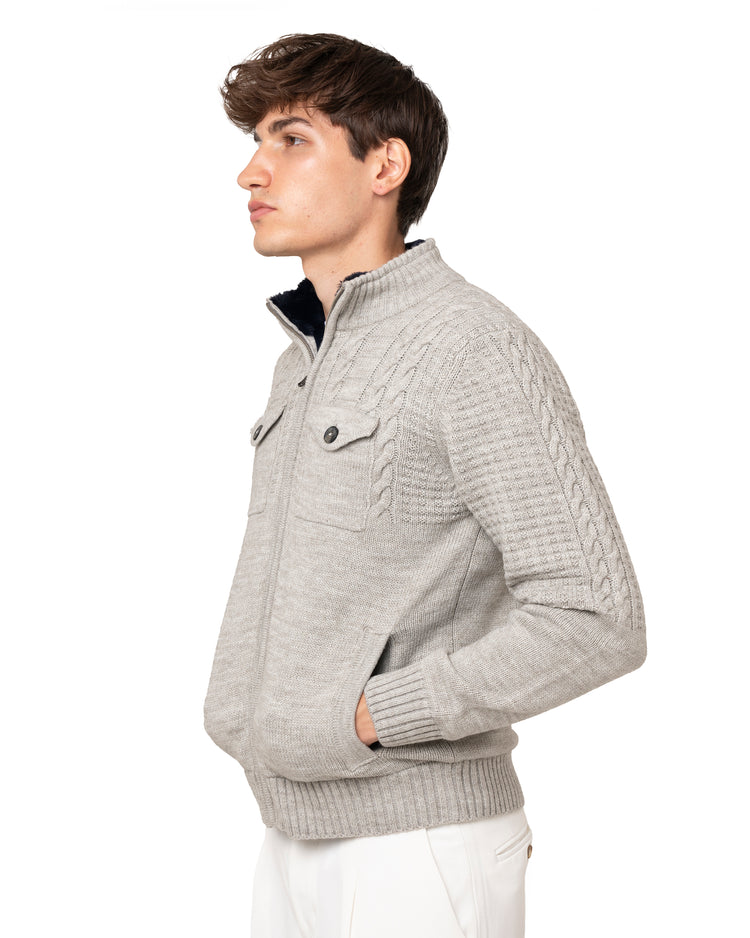 Why not brand Maglione con zip ed interni in pelliccia Nuovo