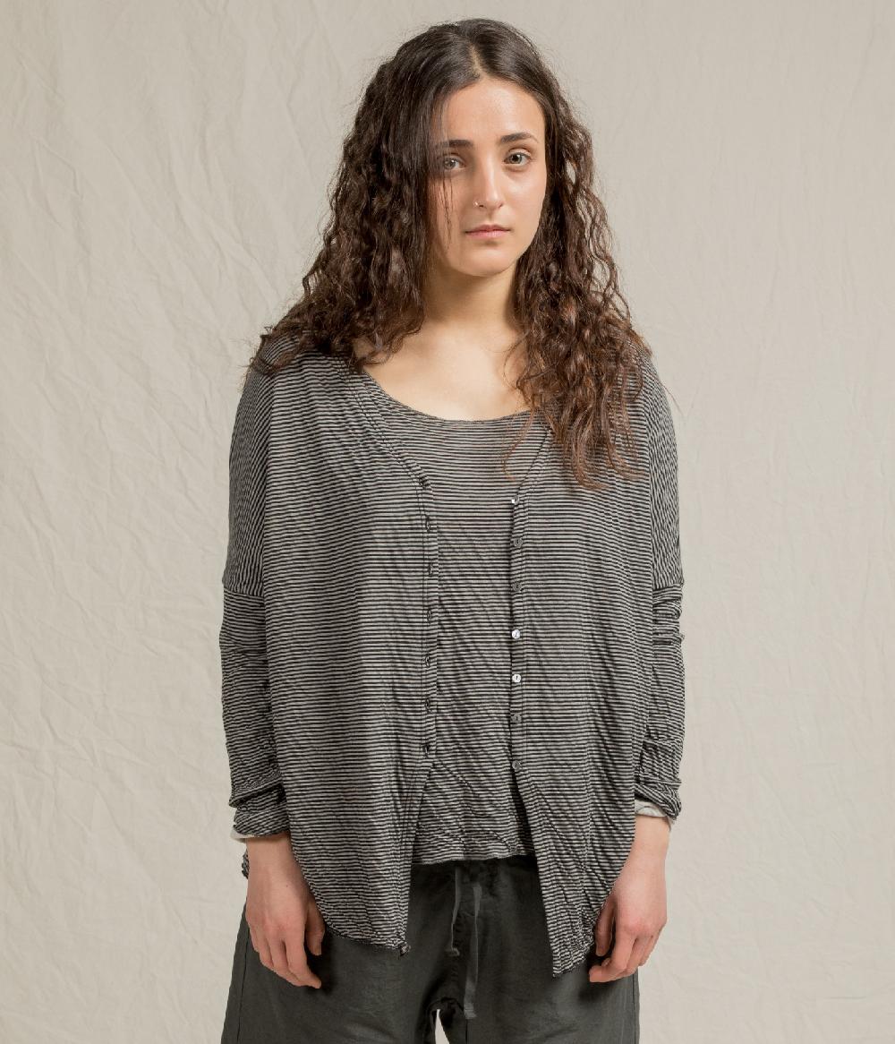 Album Di Famiglia art. 21SUP#40_165 STRIPED OVERSIZED JUMPER T Grande vendita