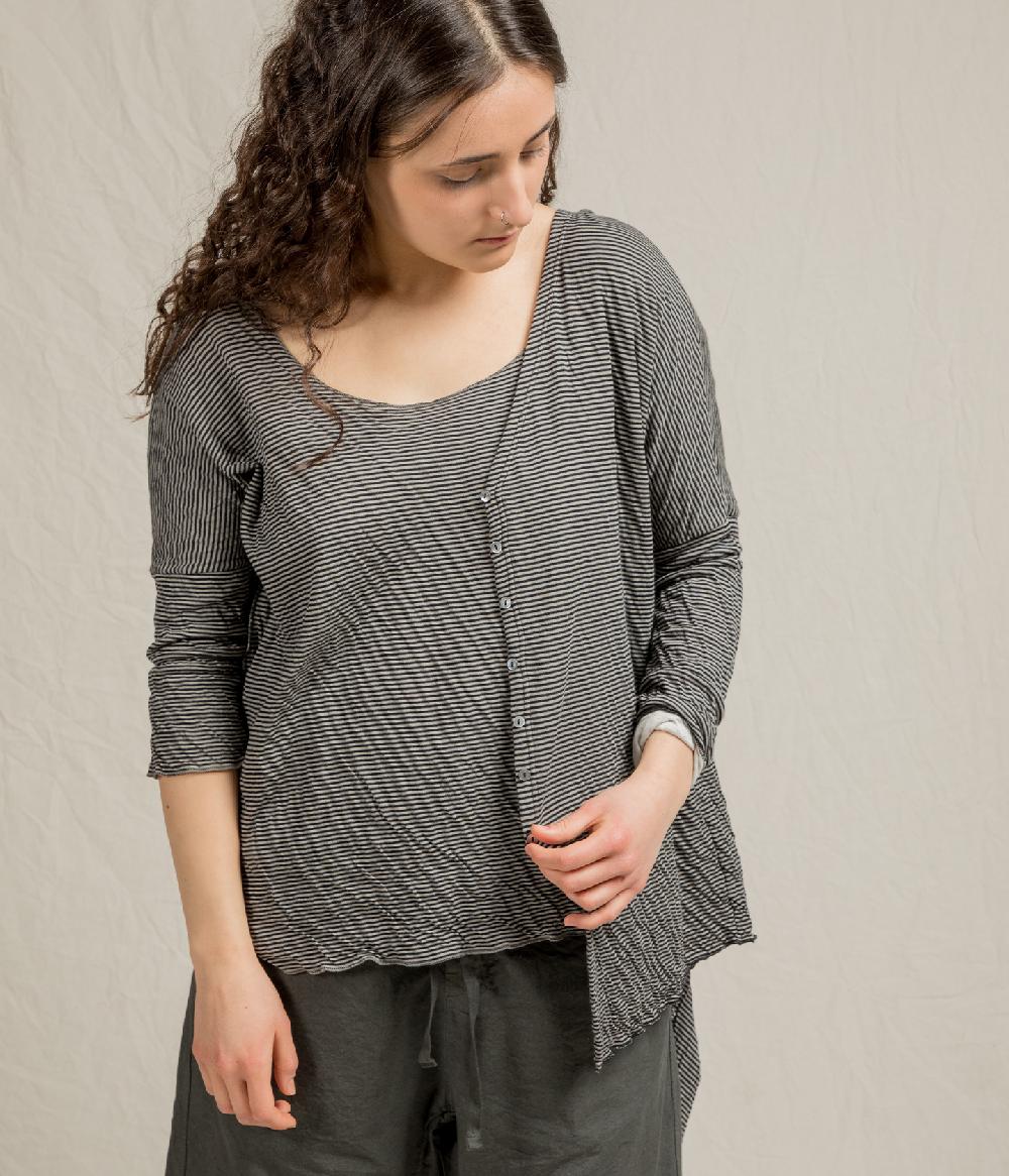 Album Di Famiglia art. 21SUP#40_165 STRIPED OVERSIZED JUMPER T Grande vendita