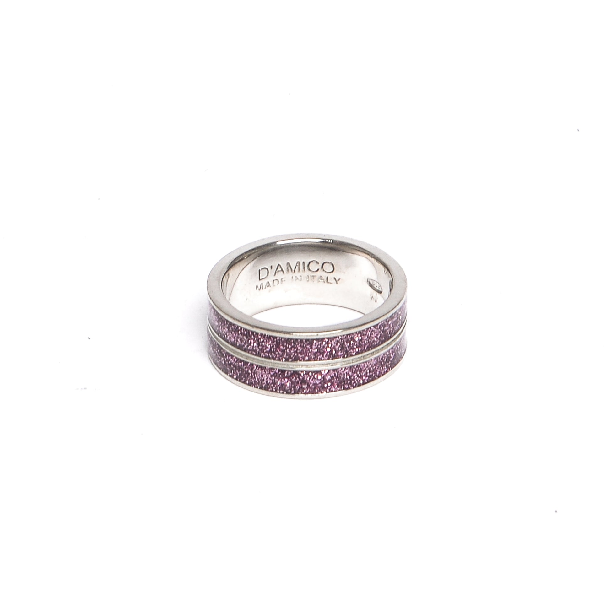 D'AMICO Anello Doppia Fede Glitter Vendita