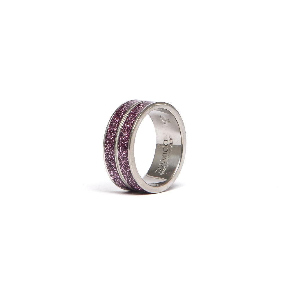 D'AMICO Anello Doppia Fede Glitter Vendita