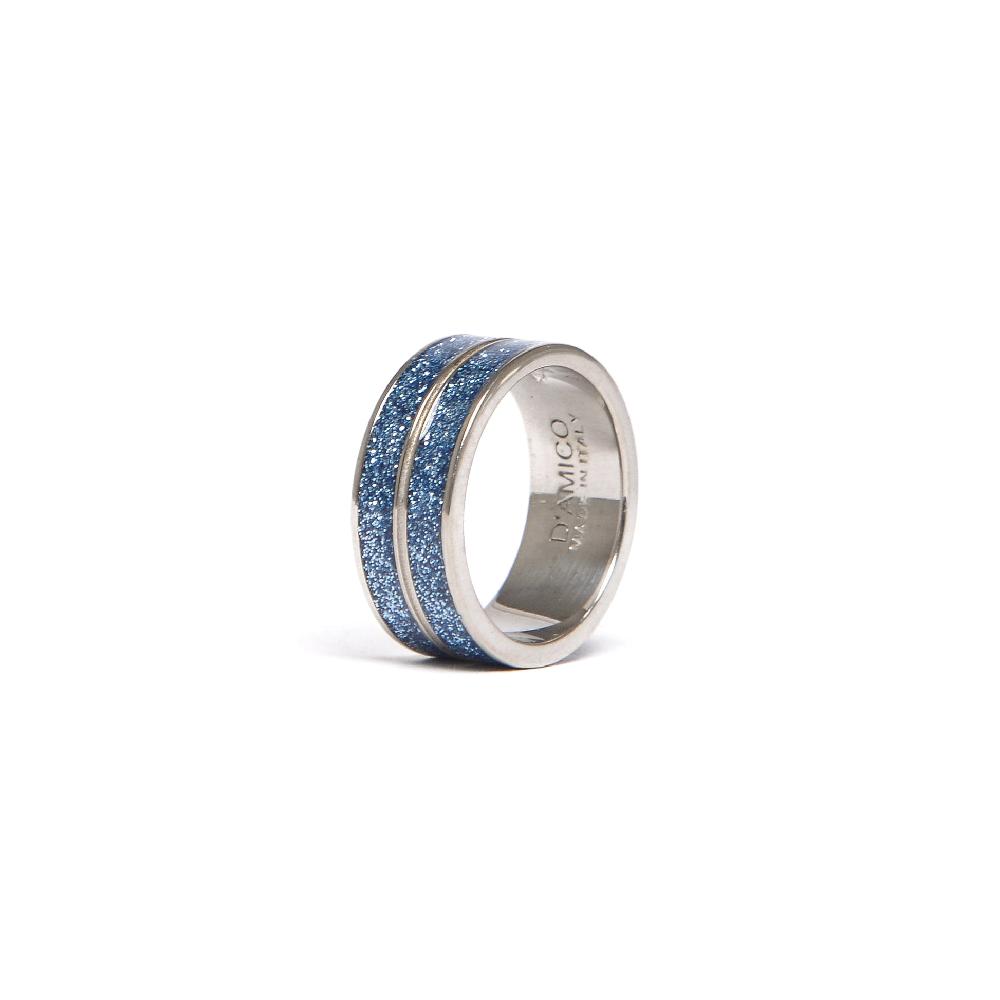 D'AMICO Anello Doppia Fede Glitter Promozione