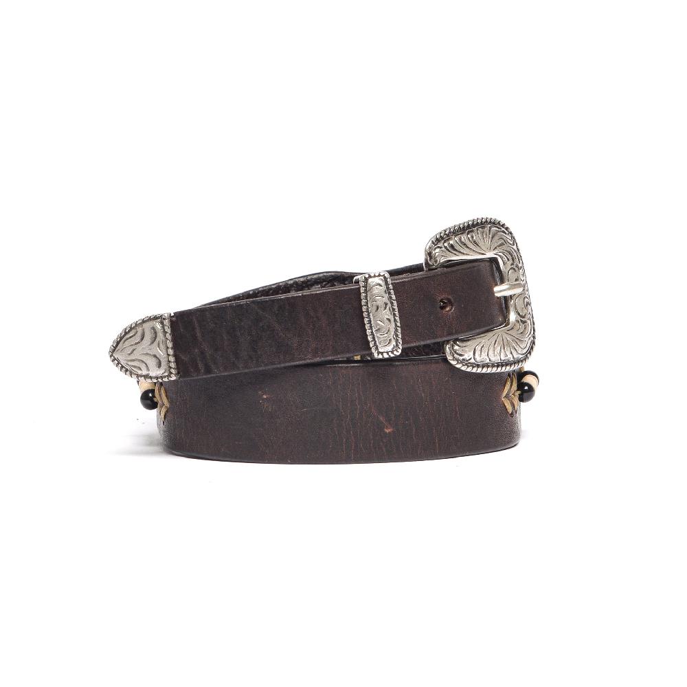 D'AMICO Cintura ANDREW Cuoio Vintage + Decorazione a mano Promozione