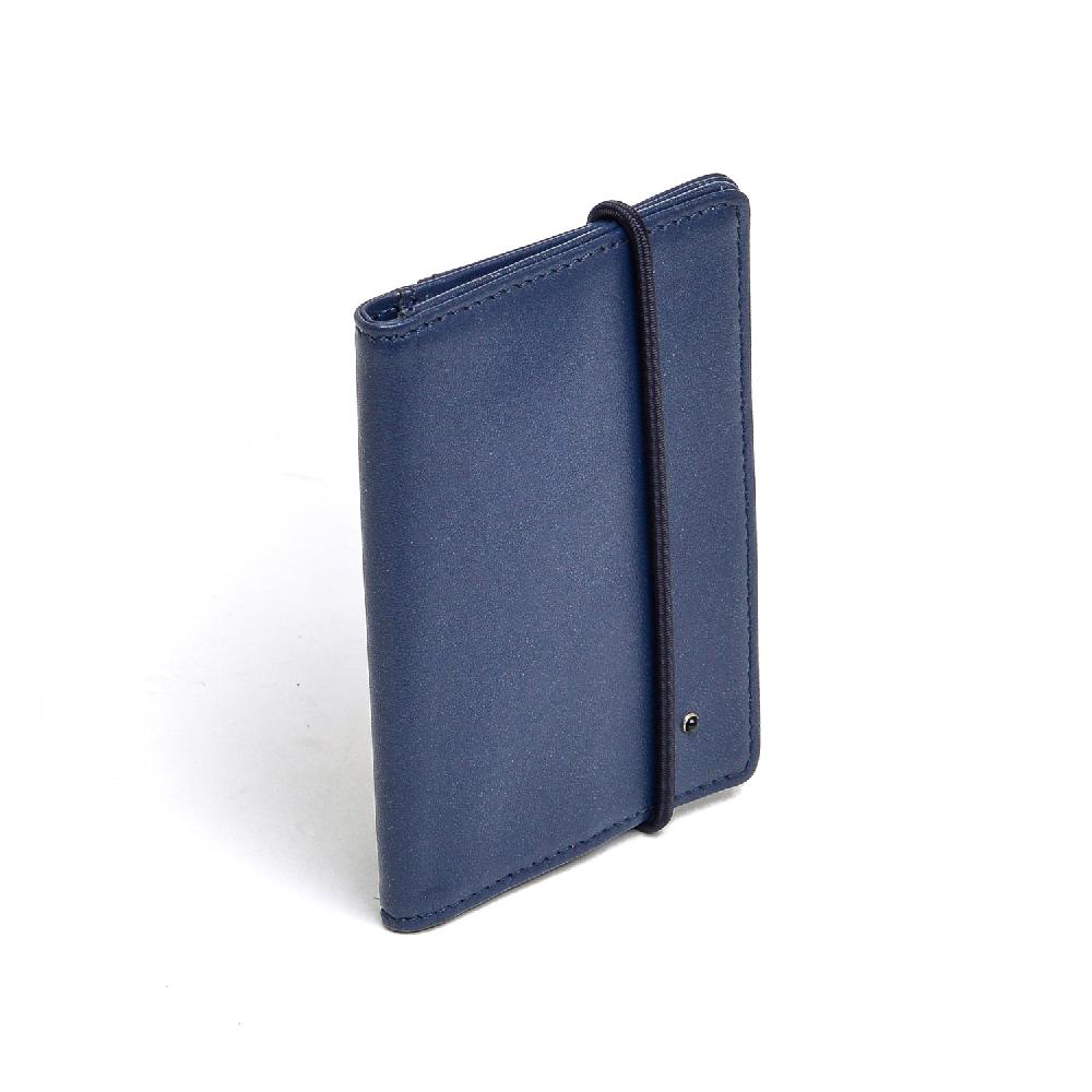 D'AMICO Portafoglio Pieghevole Classico Pelle Blu Hotsell