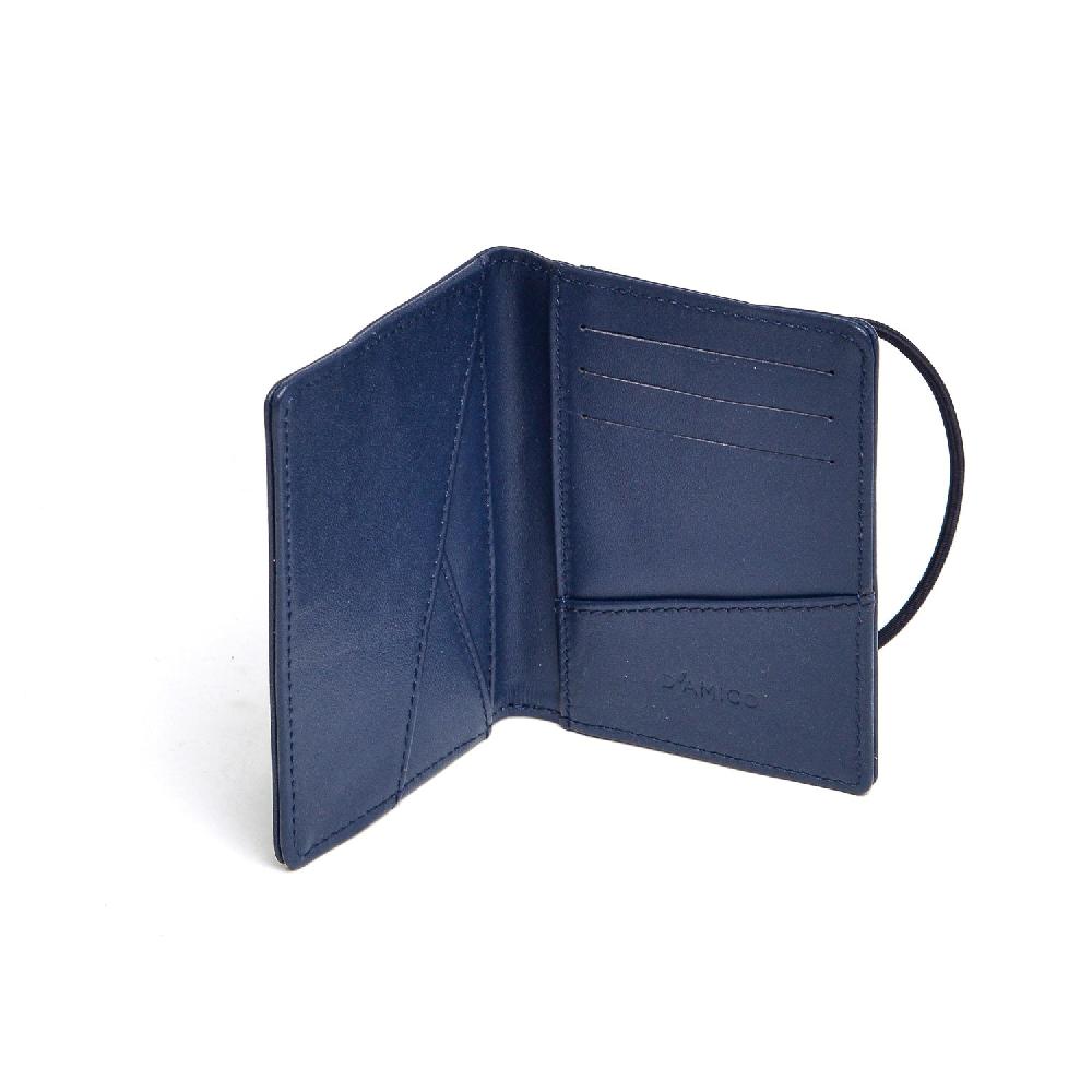 D'AMICO Portafoglio Pieghevole Classico Pelle Blu Hotsell