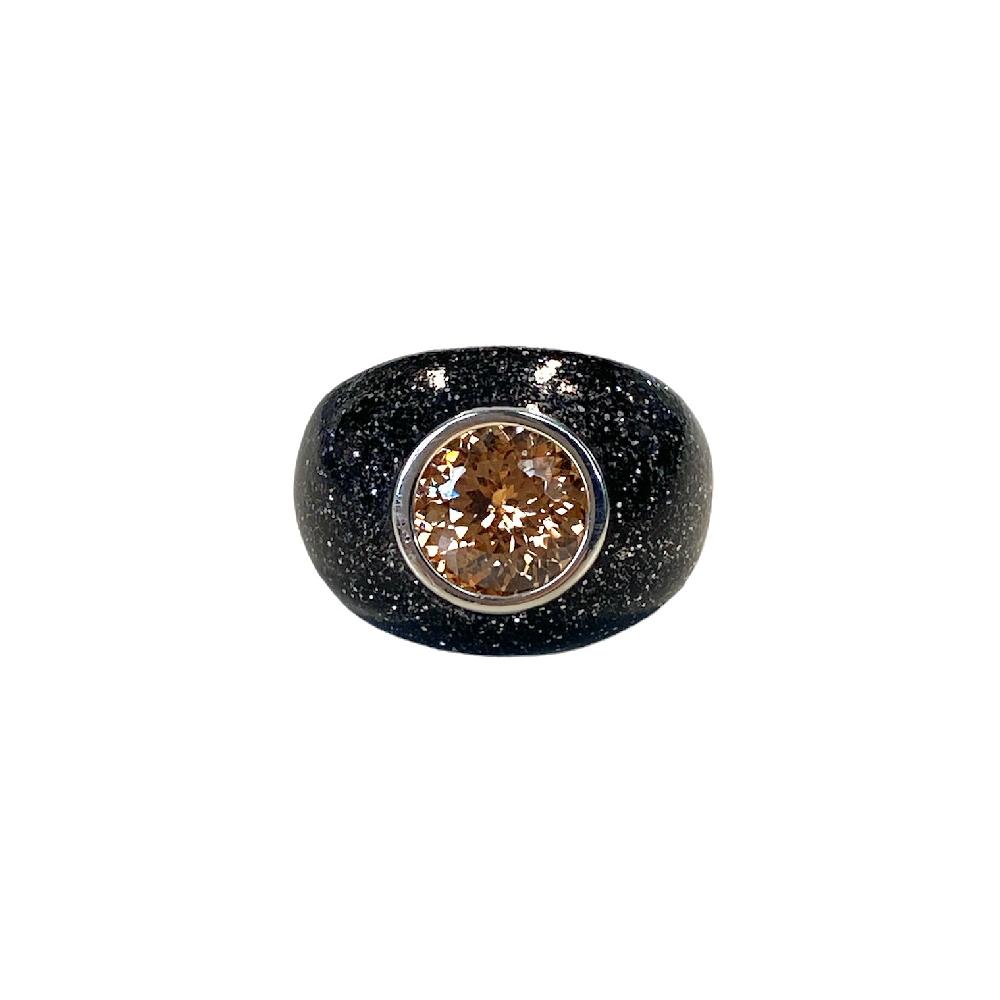 D'AMICO Anello Glitter Black Sottocosto