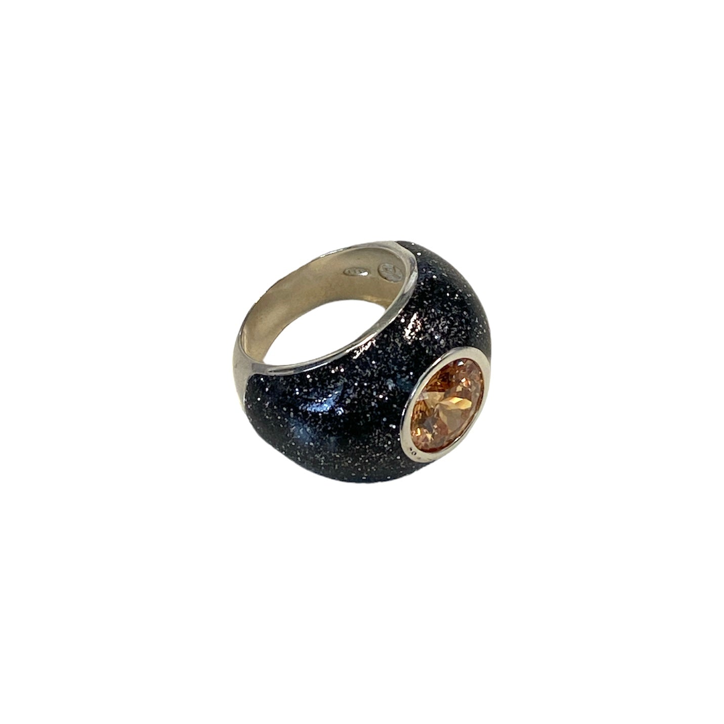 D'AMICO Anello Glitter Black Sottocosto