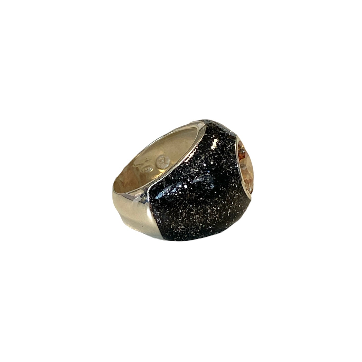 D'AMICO Anello Glitter Black Sottocosto