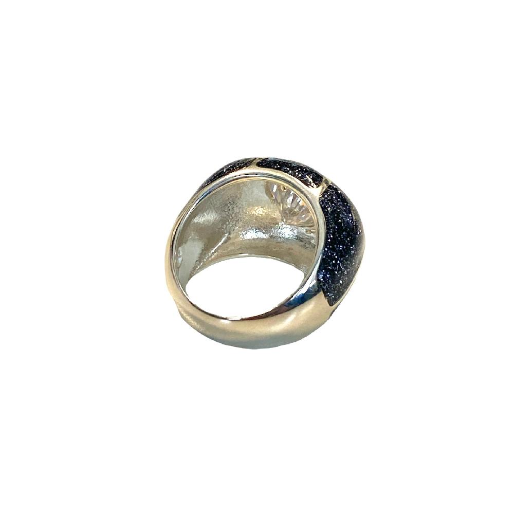 D'AMICO Anello Stella Glitter Blue Navy Presa