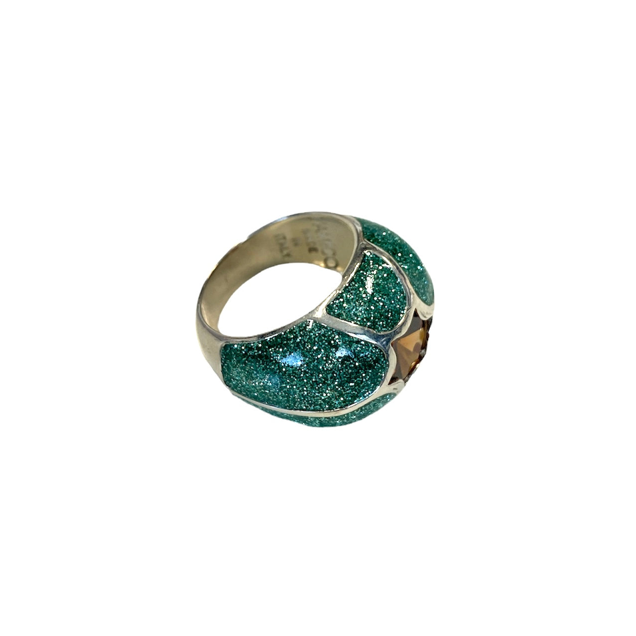 D'AMICO Anello Stella Glitter Green Sconto