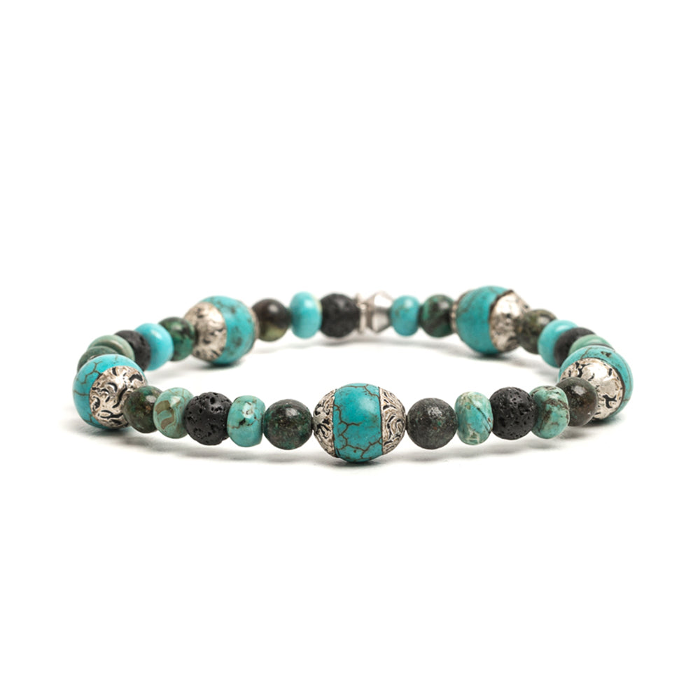 D'AMICO Bracciale Rajat / Elastico Fusion Turchese Tibet Italia