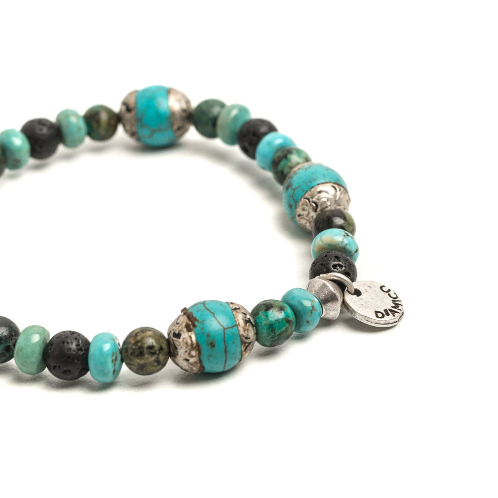 D'AMICO Bracciale Rajat / Elastico Fusion Turchese Tibet Italia